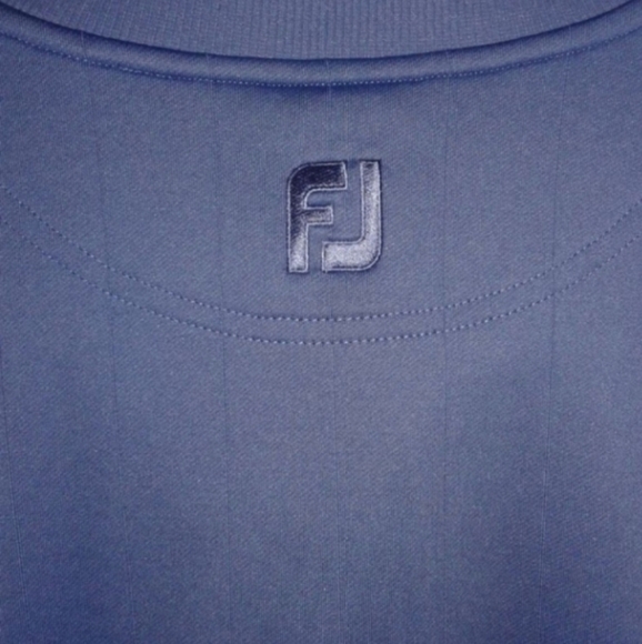 FootJoy FJ Golf 1/4 Zip Pullover Sweater Mens L sweatshirt blue tour performance - Picture 3 of 4